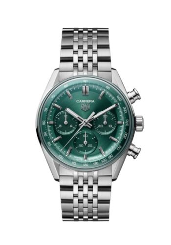 TAG Heuer Carrera Chronograph Glass Box 41 Stainless Steel / Teal Green